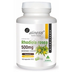 Aliness Rhodiola rosea (różeniec górski) 500 mg 60 kaps vege - Aliness