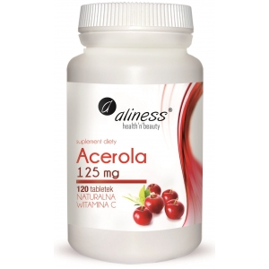Acerola 125mg x 120 tab. Naturalna Vitamina C - Aliness