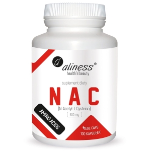 NAC N-Acetyl-L-Cysteine 500 mg x 100 Vege caps. - Aliness