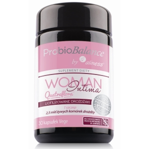 ProbioBALANCE, Woman Intima Quatreflora 2,5 mld x 30 vege caps. - Aliness
