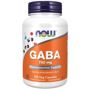 GABA (Kwas Gamma Aminomasłowy) 750 mg 100 kaps - Now Foods