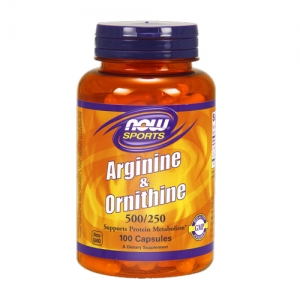 ARGININE & ORNITHINE 250 mg 100 caps. - Now Foods