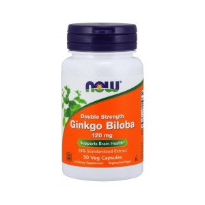 Ginkgo Biloba Double Strength 120mg 50vege caps. - Now Foods