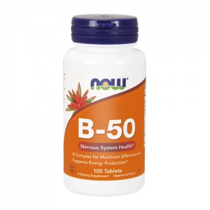 Kapsułki B-50 dostarczają kompletny zestaw witamin grupy B oraz cholinę i inozytol.